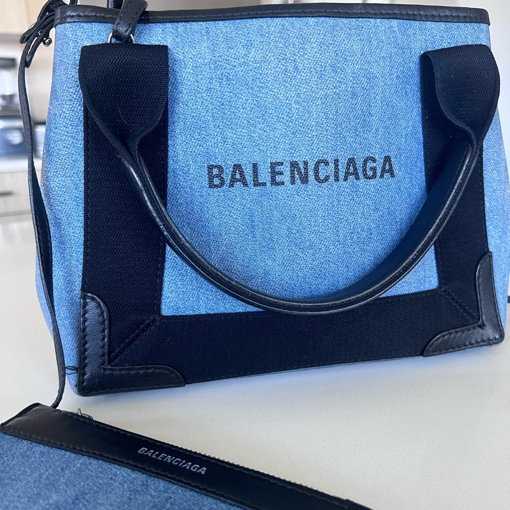 Balenciaga Blue and Black Women's Bag
